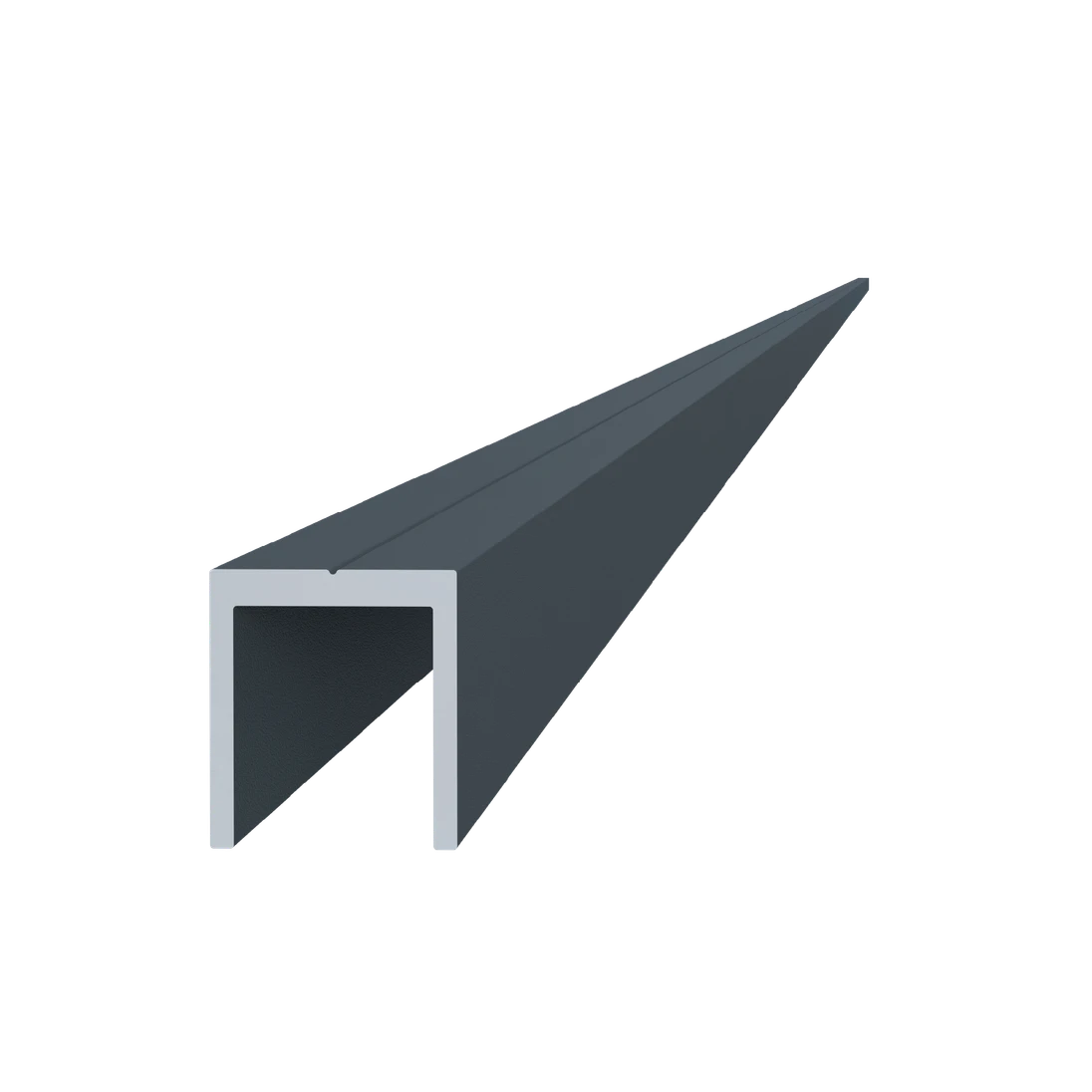 Poškodený U profil 20.5x22mm, L-6000mm, prášková štruktúra RAL7016