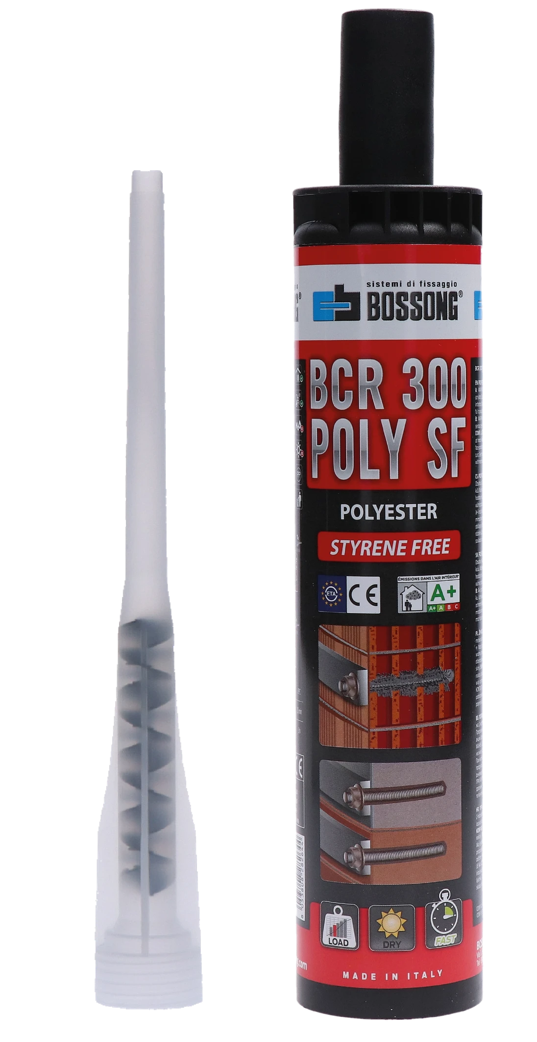 chemické kotvenie 300ml polyesterové bez styrénu so zmiešavacím hrotom