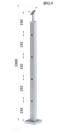 Nerezový stĺp, vrchné kotvenie, 4-dierový priechodný