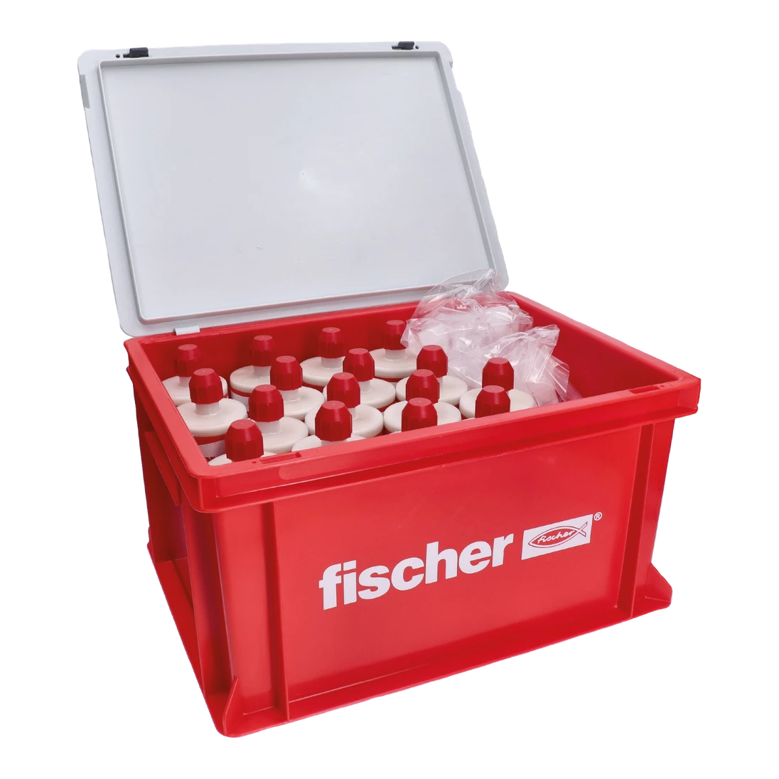 Praktický montážní box Fischer HWK obsahující 16 x chemickou maltu Fischer FIS VL 410 C