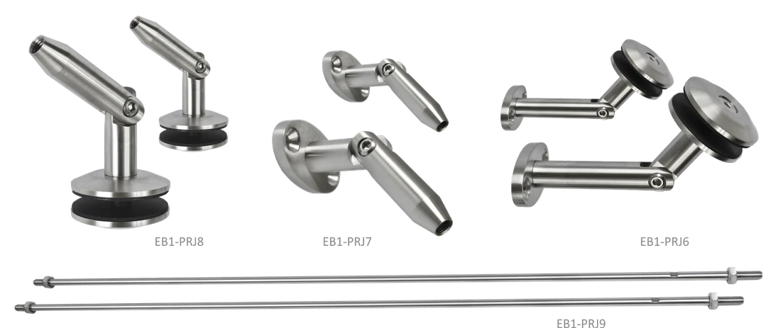Set na sklenený prístrešok pre sklo 8-12.76mm, brus AISI304