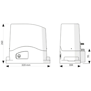 TURBOKIT50 pro posuvná vrata do 400kg, 1x SC-52 (230V, 300W, 400N), 1x CT-102, 2x SUB-44R, 1x RX4, 1 pár FT-22 - slide 5