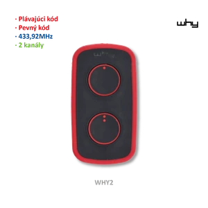 Vysílač LITE MINI NOA 4kanál, 433MHz, pevný/plovoucí kód - slide 4