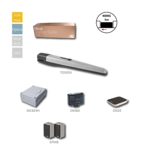 Sada pro jednokřidlou bránu do 5m/křídla, 1x TO5024, 24 V, 120 W, 1800 N, 1x MC824H, 1x OXIBD, 1pár EPMB, 1x ON2E - slide 0