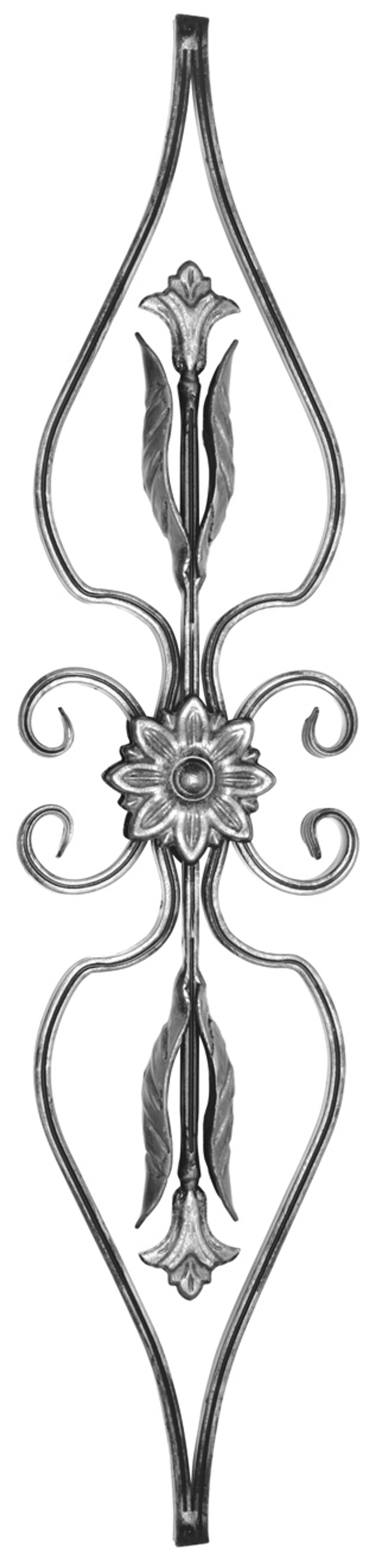 Kovářský ornament 185x800mm, profil 16x8mm