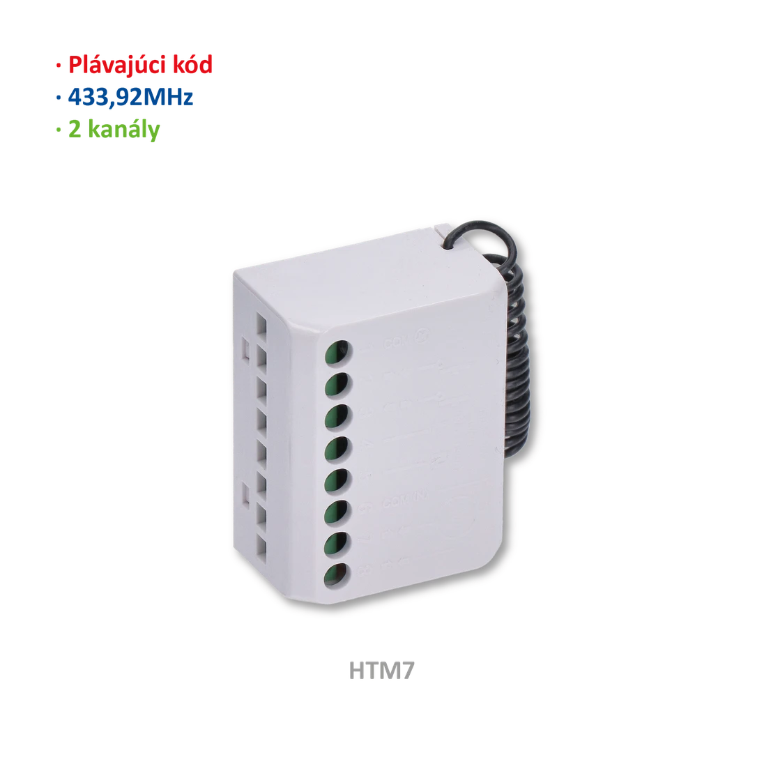 TM7000 riadiaca jednotka s prijímačom, 2-kanalová, 433.92MHz