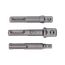 3 dielna sada, redukcia z SDS na vonkajší štvorhran: 6.3mm - 1/4`, 10mm - 3/8` a 12.5mm - 1/2`