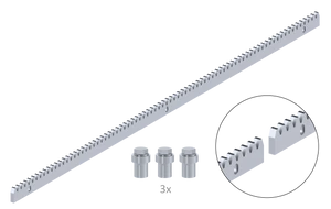Hřeben kovový 30 x 8 mm, 3x úchyt + šrouby,  1000 mm, M4, pozinkovaný - slide 0