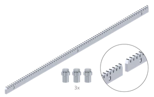 Hrebeň kov 30x8mm, L-1000mm, M4, max do 1200kg,  3x úchyt+skrutky, pozinkovaný - slide 0