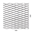 Tahokov Fe kosočtvercová oka: 42x14mm,  (1000x2000x1,5mm)