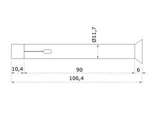 Nerezová kotva pro hliníkový profil AL-L121 a AL-L131, AISI304, hlava na 6 mm imbus - slide 3