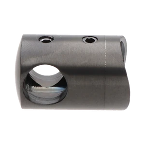 Držák tyče ø 12mm na trubku ø 42.4mm, barva: PVD - černá - slide 0