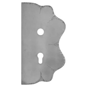 Štít 250x135x3mm s otvormi, rozteč 72mm, otvor pre kľučku ø 19,5mm, zdobený, pravý, pre zámok ZMH331 - slide 0