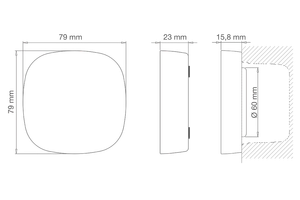 Tlačítkový bezdrôtový spínač, LED RGB - slide 1