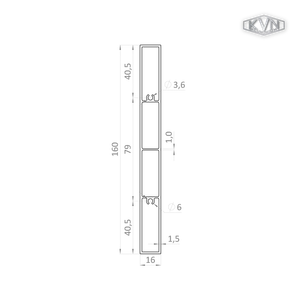 Poškodený profil 160x16mm, L-6000mm, hliník bez povrchovej úpravy - slide 3