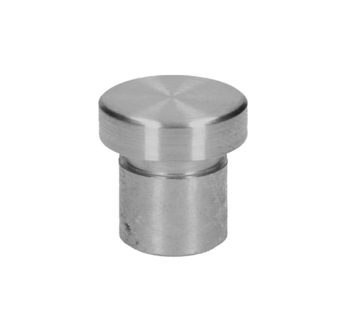 Ukončenie na trubku ø12mm, plný materiál, AISI304