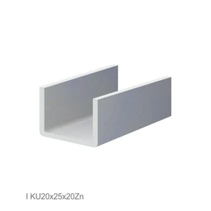U-profil 20x25x20x2mm, žiarovo zinkovaný, cena za 1 ks(6m),hladký L=6000mm - slide 0