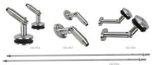 Set na skleněný přístřešek pro sklo 8-12.76mm, brus AISI316 - slide 0