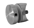svorka bodová na sklo 12-20mm na trubku ø 42.4mm (ø 50mm / M10, brúsená nerez K320 /AISI304, balenie obsahuje gumičky na sklo - slide 0