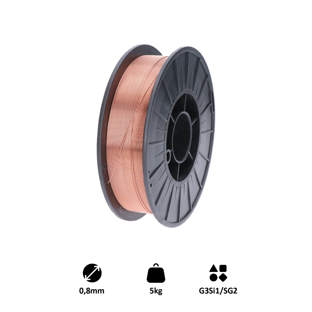 Drát svářecí ø 0,8mm-MIG/MAG(CO2), G3Si1/SG2, 5kg
