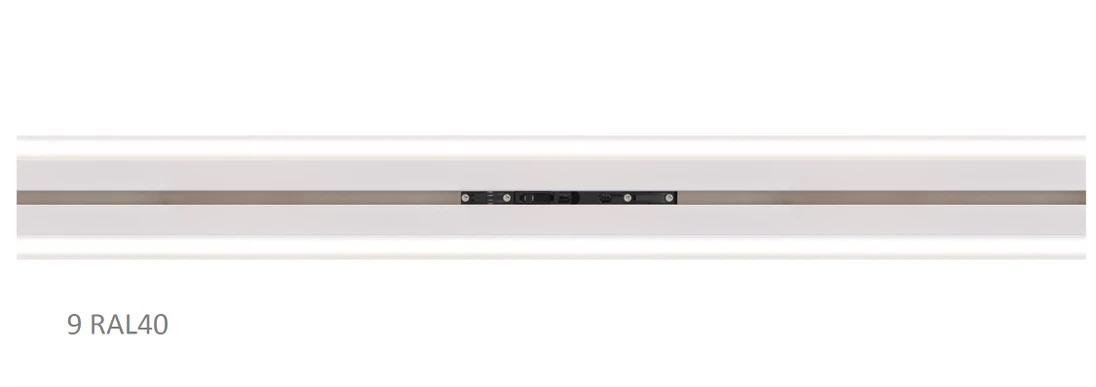 AL vodicí profil RAL9010 k pohonu HALO s difuzérem pro LED