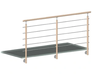 Drevený stĺp, bočné kotvenie, 5-radový, priechodný, vnútorný - slide 1