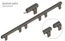 Hřeben s HORNÍM uchytem, nylon-kov 27x18mm, L-1000mm, max do 800kg