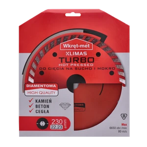 Turbo diamantový kotouč lisovaný za tepla 230 × 2,6 × 22 mm - slide 2