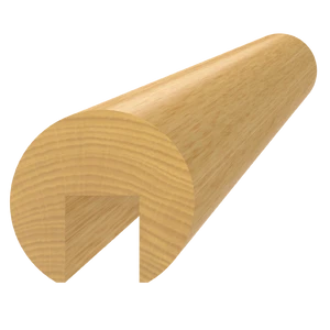 dřevěný profil (ø42mm/L:3000mm) s drážkou 17x20mm, materiál: buk, broušený povrch bez nátěru, balení: PVC fólie, necinkovaný materiál - slide 0