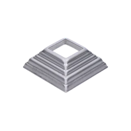 Krytka plechová, 90x90x29mm, diera:32x32mm, výlisok