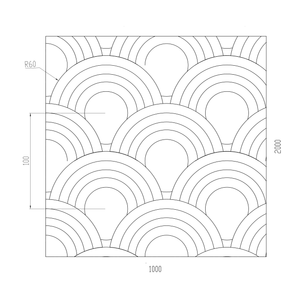 Plech  pozinkovaný, 2000x1000x1,2mm - DÚHA, 3D vzor - slide 1
