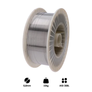 Svařovací drát/AISI 308L/0.8 mm, 15kg, MIG-MAG nerez - slide 0