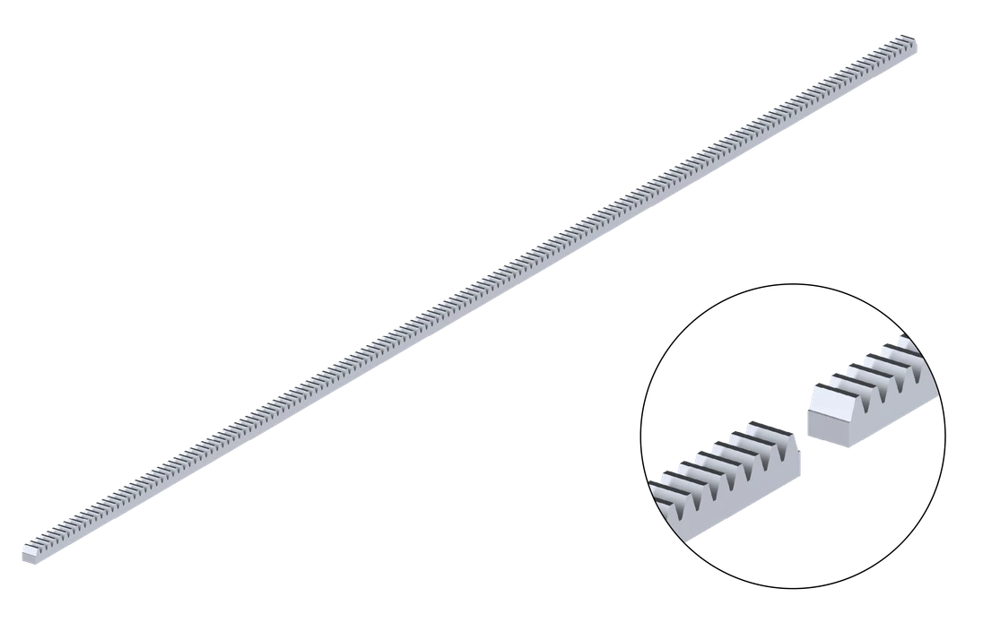 Hřeben kov 22x22mm, L-2000mm, M4, max. do 3500kg, pozinkovaný, cena za kus