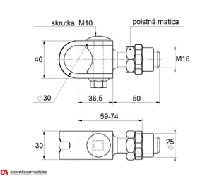 Závěs stavitelný, navařovací - slide 1