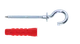 hmoždinka uzlovacia 8x40 s vrutem s kruhovým hákem