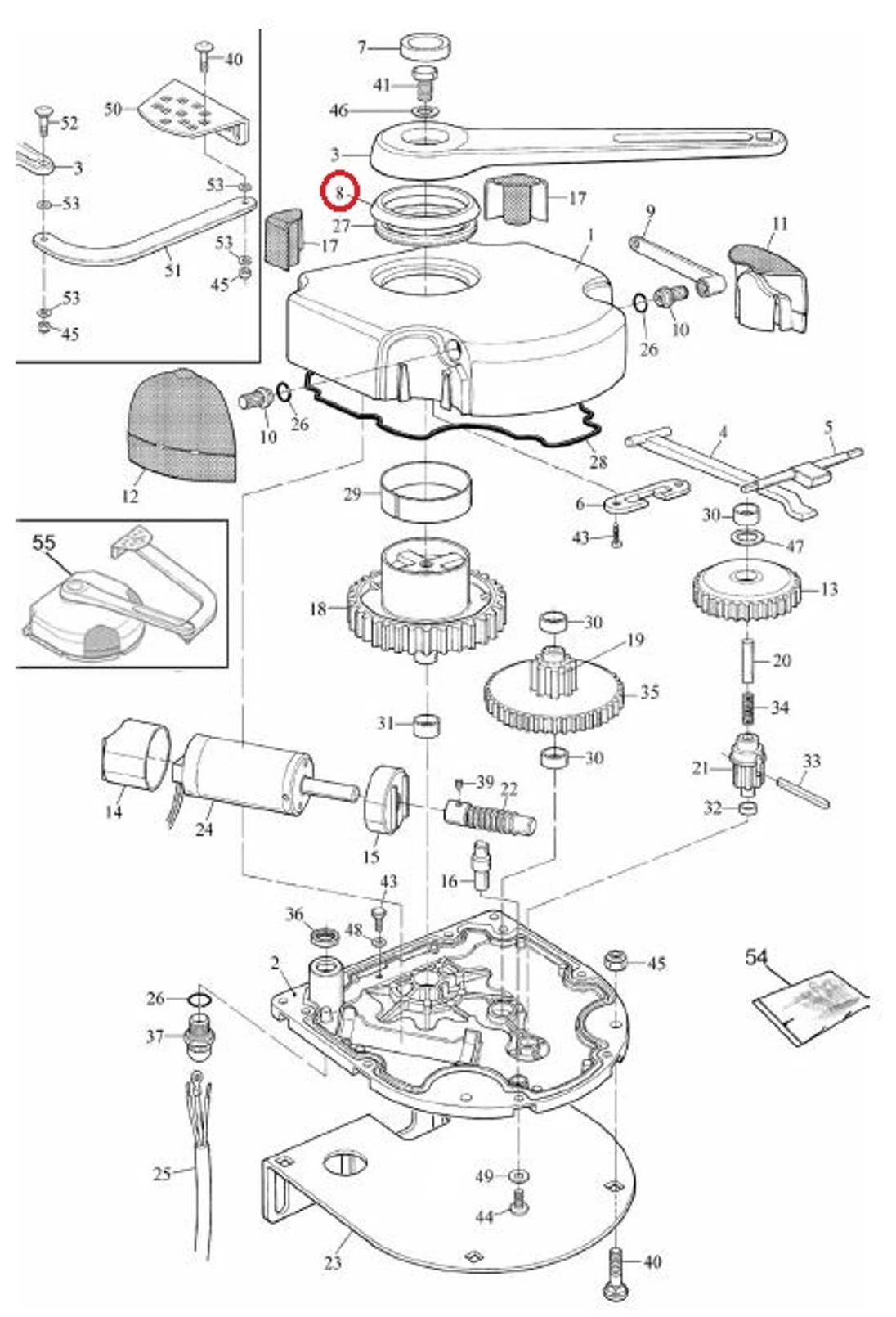 PPD0486.4540 kroužek horního krytu pro WK /MHOUSE/