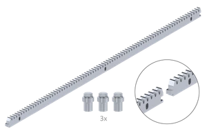 Hrebeň kov 30x12mm, L-1000mm, M4, max do 2200kg, 3x úchyt+skrutky, pozinkovaný so zámkom - slide 0