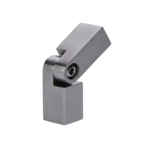 Do vyprodání zásob: Spoj nastavitelný, čtvercový (na tyč 12x12 mm /L: 70 mm), broušená nerez K320 / AISI304 - slide 0