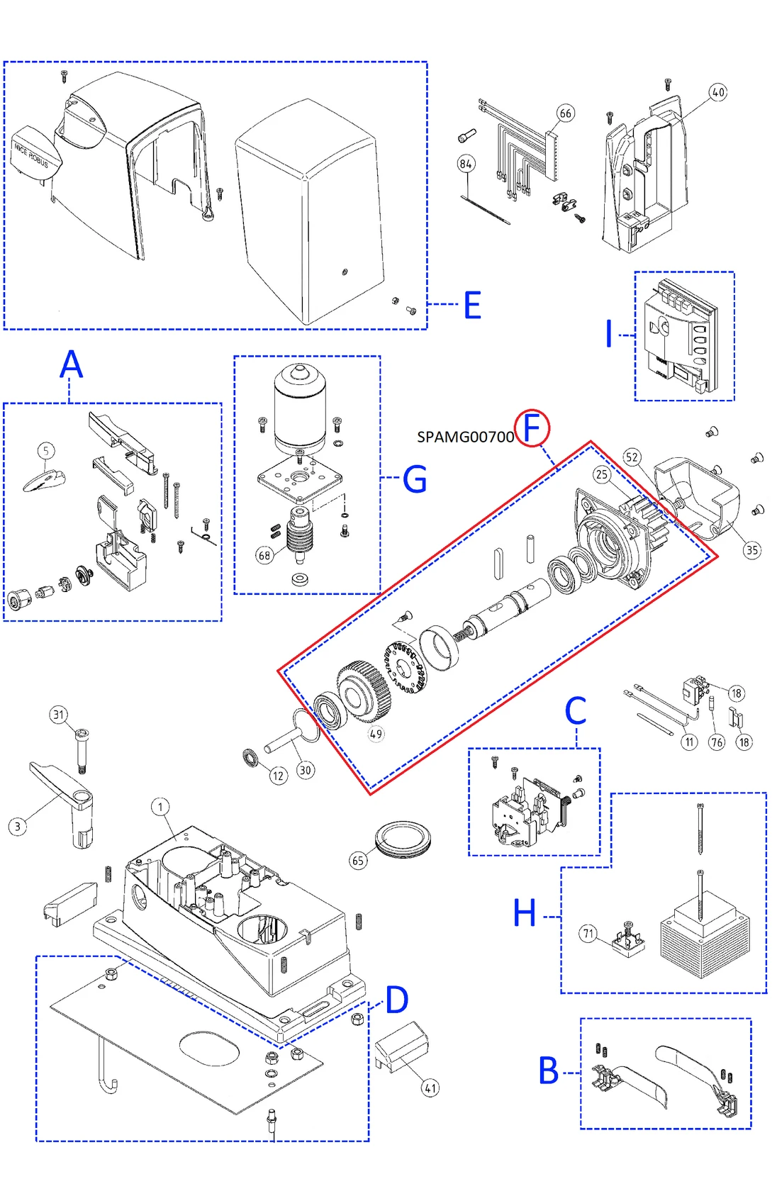 SPAMG00700 kit převodovky pro road400R10