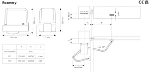 LiftMaster sada pro dvoukřídlou bránu do 2.5m/křídlo - slide 1