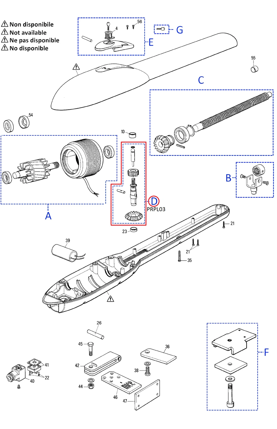PRPL03 kit prevodovky pre Pluto4000.5015