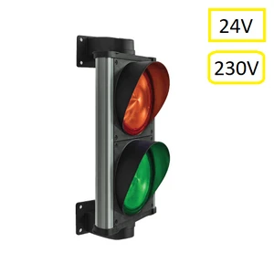 ASF Semafor dvoukomorový, červená/zelená LED, hliníkové tělo, 0-230V, IP65 - slide 0