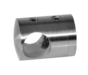Držiak tyče ø 14mm, plochý (30x22mm), brúsená nerez K320 /AISI304 - slide 0