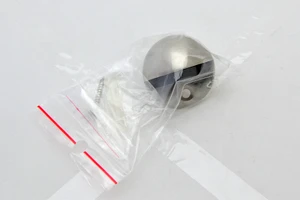 Nerezový doraz dveří s gumou (ø 44x25mm), broušená nerez K320 / AISI304 - slide 2