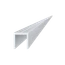 Poškodený U profil 20.5x22mm, L-6000mm, hliník bez povrchovej úpravy