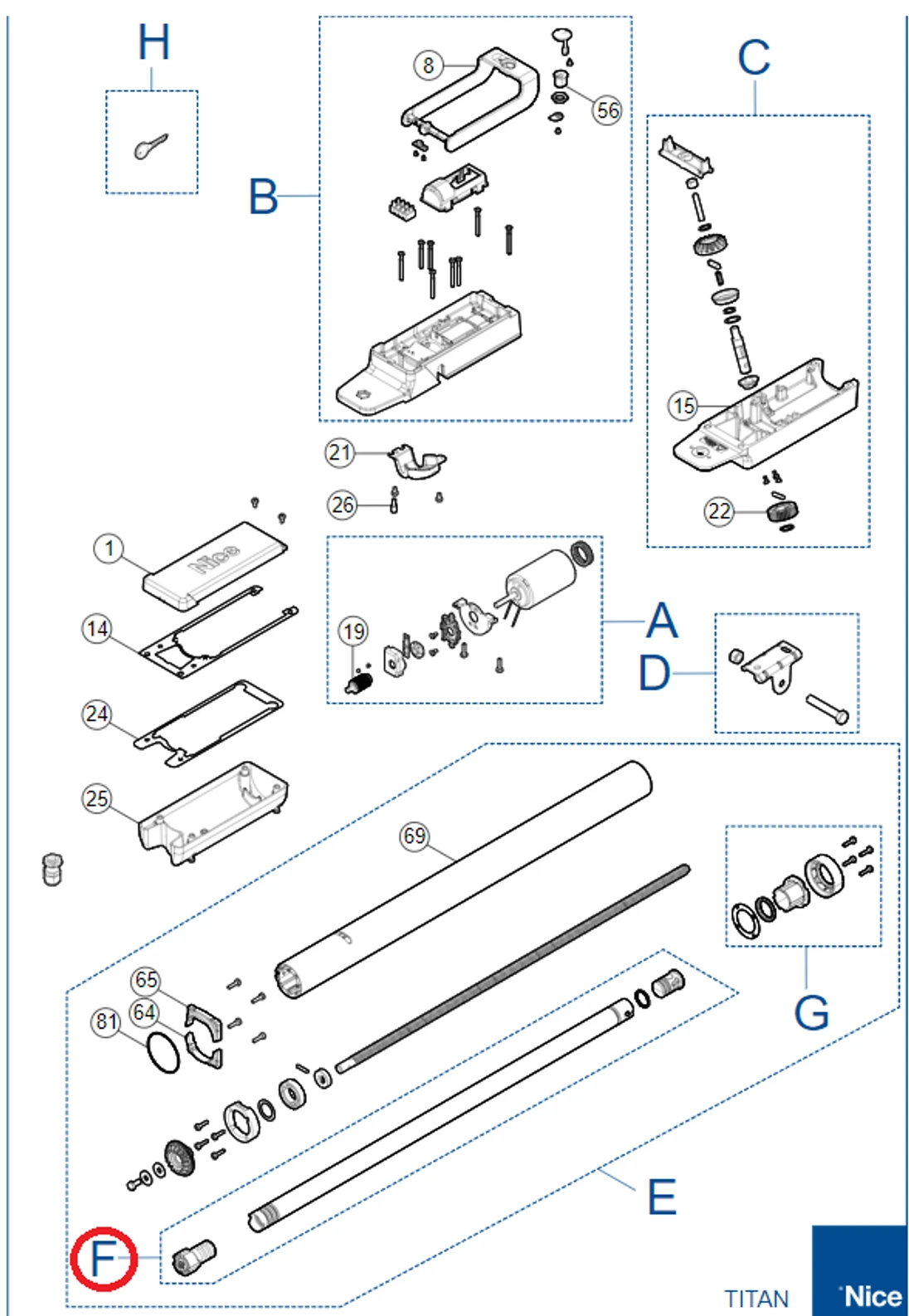 SPAMG226A00 kit pístu pro pohon TTN6024