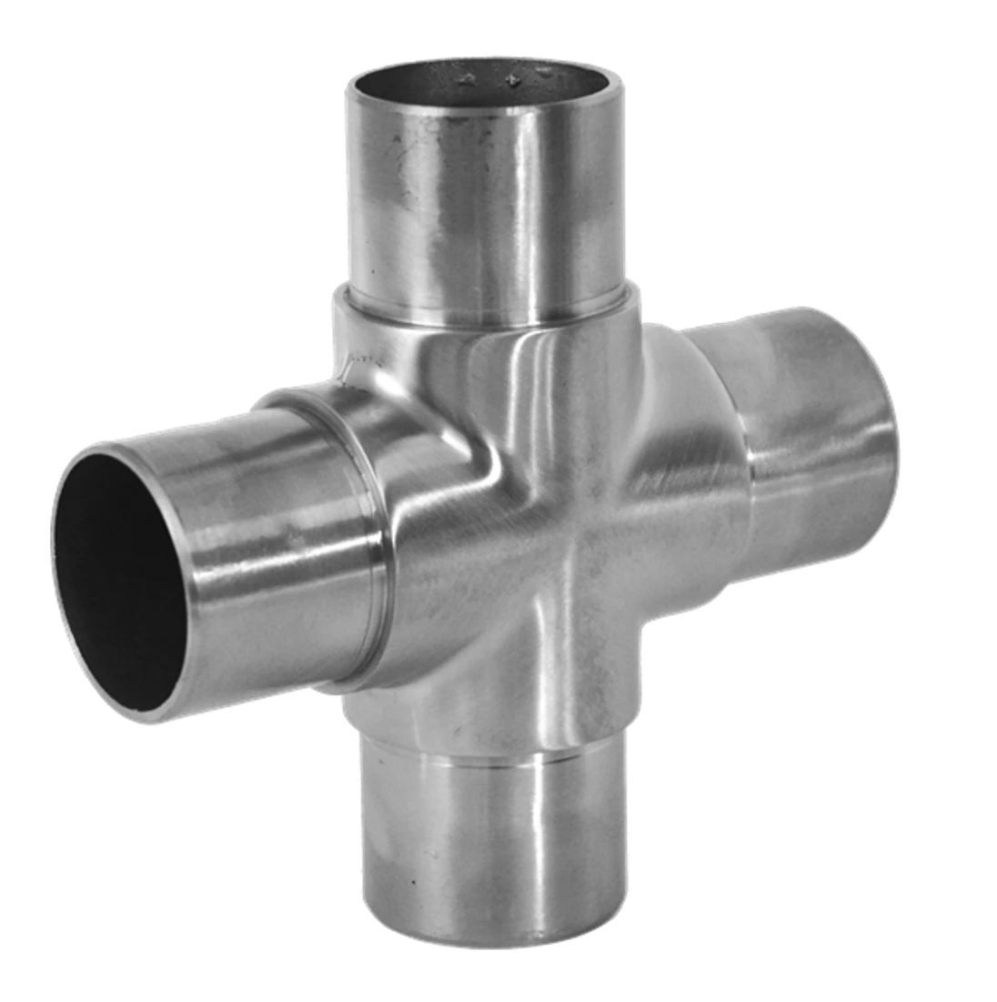 Spojka, křížový kus na trubku ø42.4mm, broušená AISI304