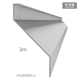 Z-profil-lamela L-3000mm, 23x75x30x1,5mm s vystuženou hranou 10mm, zinkovaný plech, použitie pre plotovú výplň v kombinácii s KU60Zn a profilom 60mm, cena za 3m kus