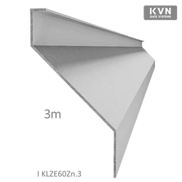 Z-profil lamela 3000mm, pozink s vystuženou hranou 10mm