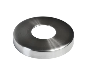 Kryt příruby (ø 85 mm) na trubku ø 33,7 mm (otvor ø 34 mm), broušená nerez K320 / AISI304 - slide 0
